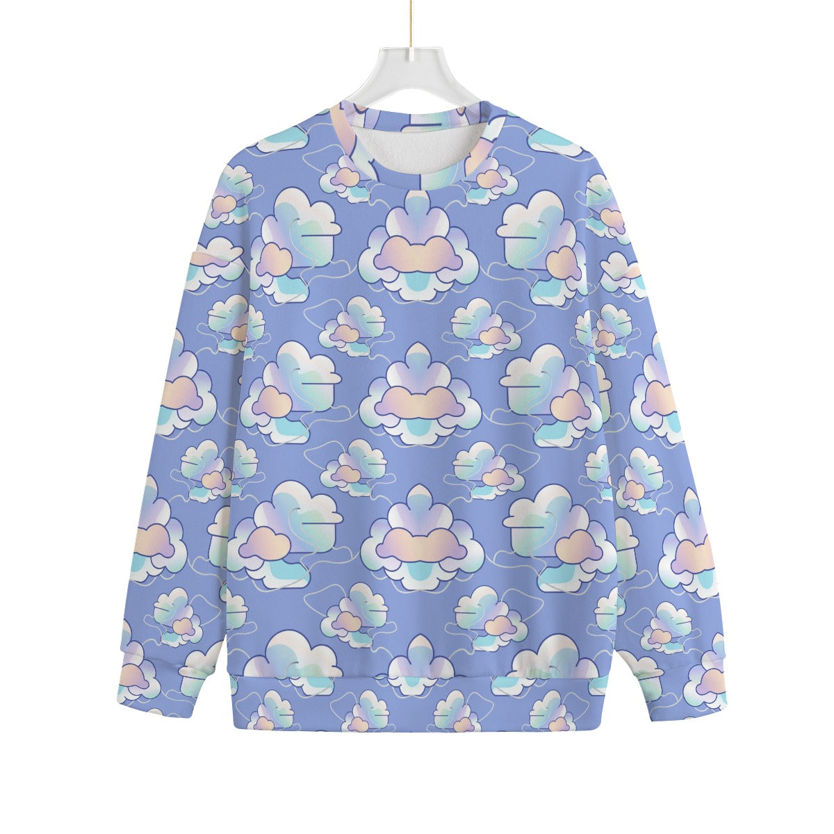 Unisex Drop-shoulder Knitted Fleece Sweater - view 1