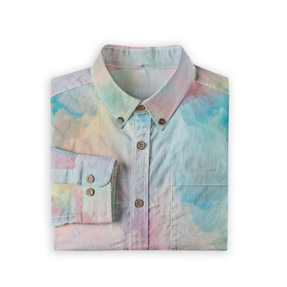 Men's Casual Lapel Long Sleeve Shirt|125GSM Cotton