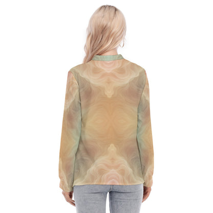 Women's Long Sleeve Blouse With Button Closure