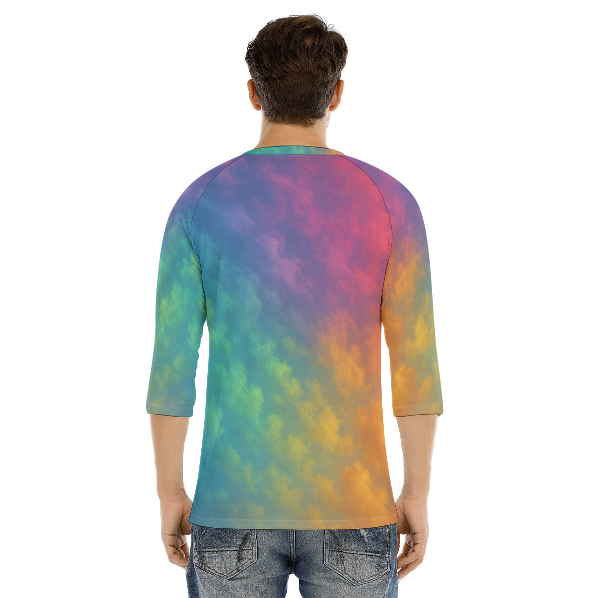 Men's Bracelet Sleeve T-shirt With Button Closure - view 4
