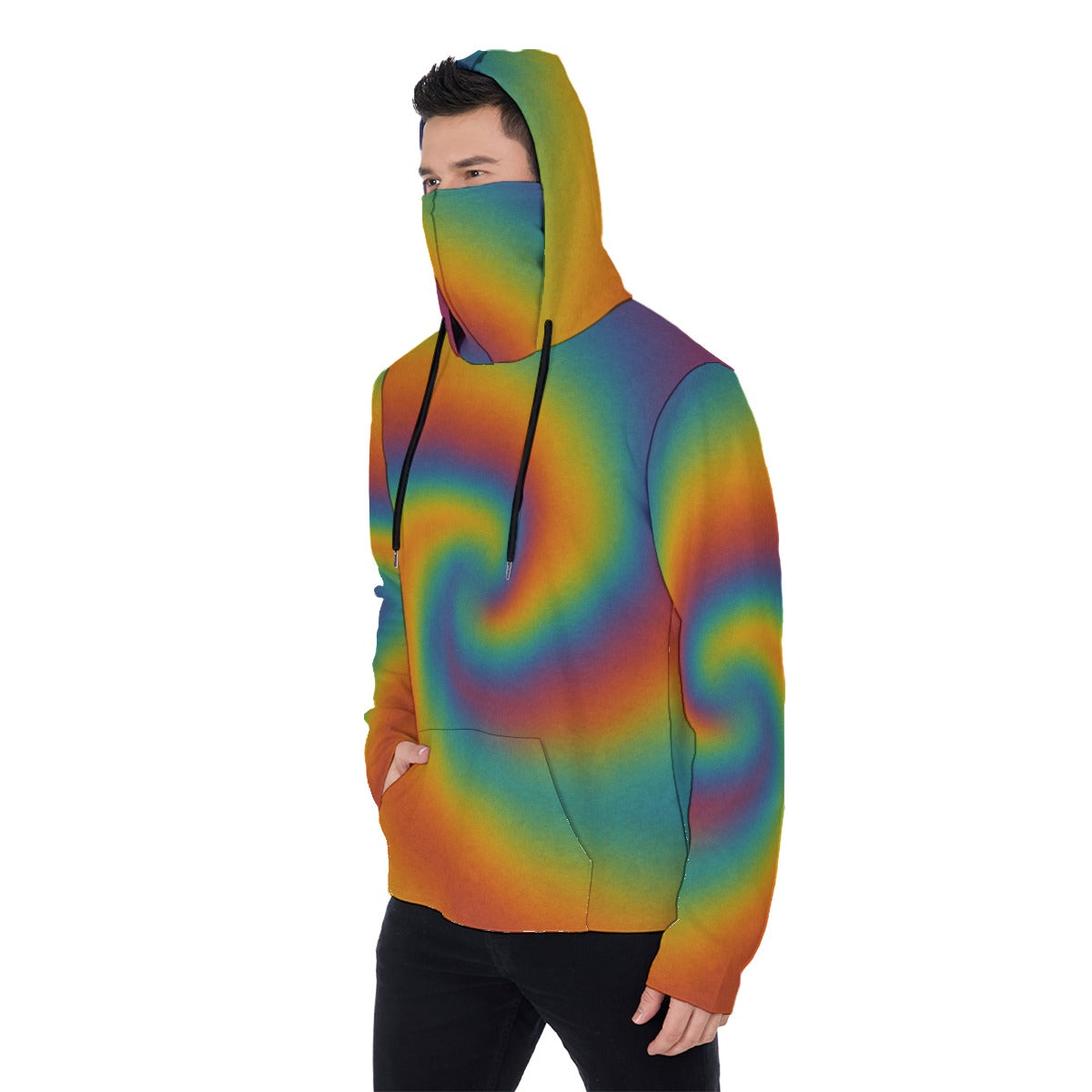 Men's Pullover Hoodie With Mask