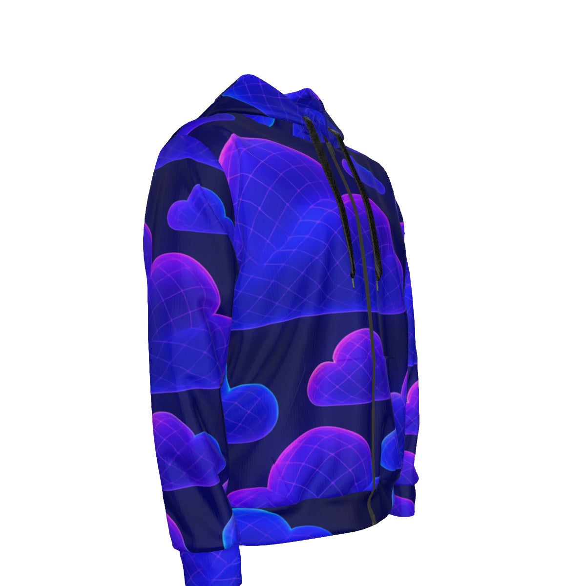 Unisex Zipper Hoodie With Black Lining