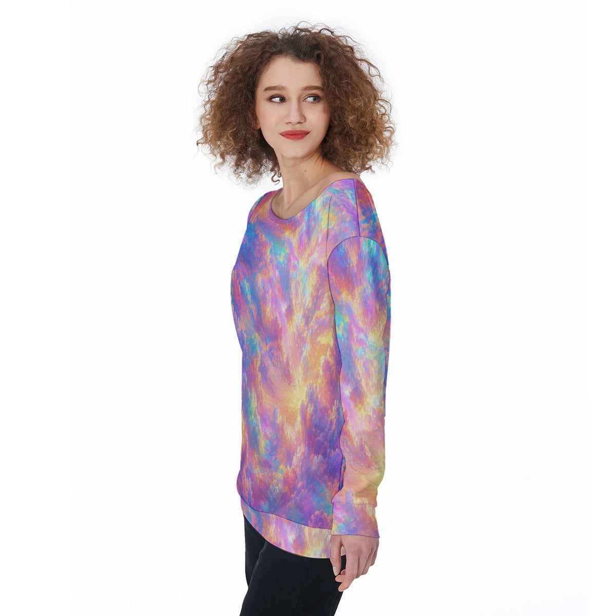 Women's Off-Shoulder Sweatshirt