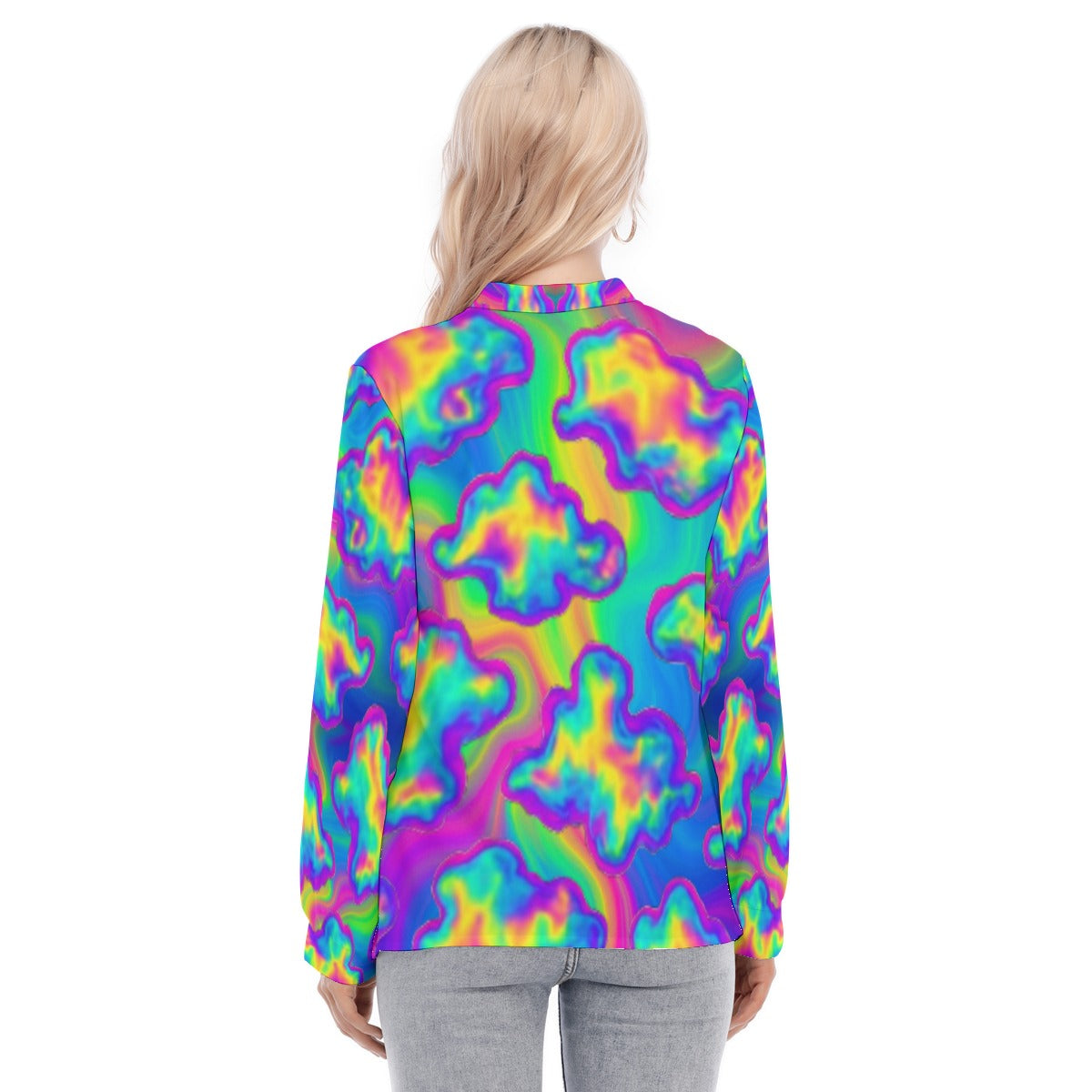 Women's Long Sleeve Blouse With Button Closure