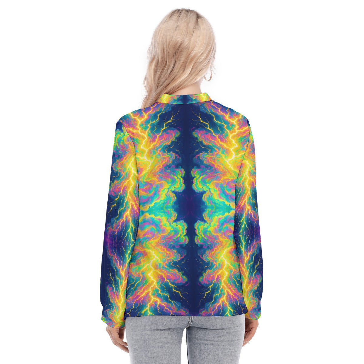 Women's Long Sleeve Blouse With Button Closure