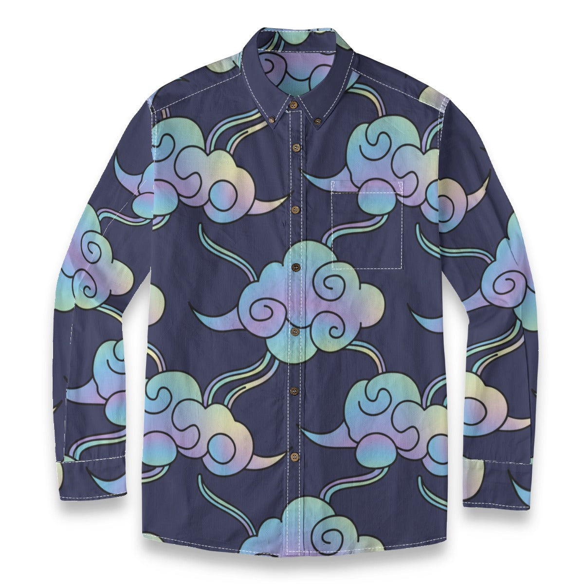 Men's Casual Lapel Long Sleeve Shirt|125GSM Cotton
