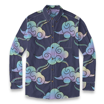 Men's Casual Lapel Long Sleeve Shirt|125GSM Cotton
