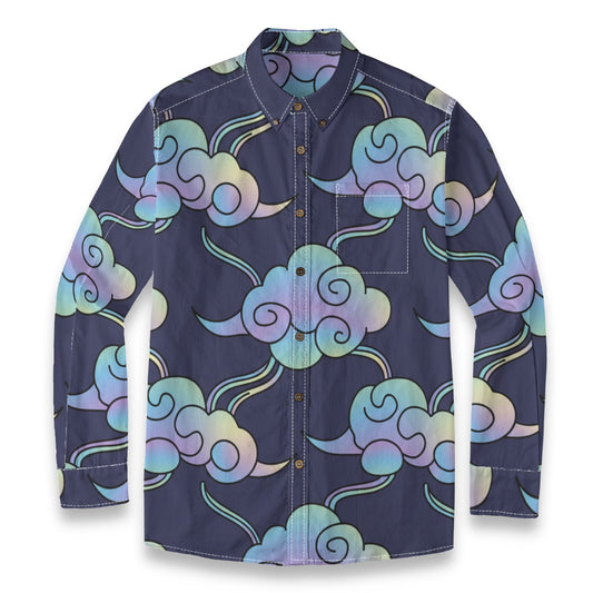 Men's Casual Lapel Long Sleeve Shirt|125GSM Cotton