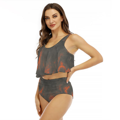 Women's Ruffled Vest Bikini Swimsuit