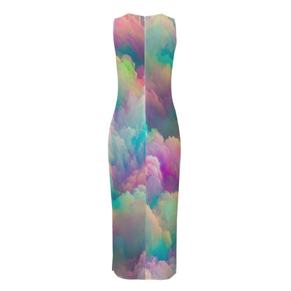 Women's Beach Perspective Chiffon Sleeveless Dress