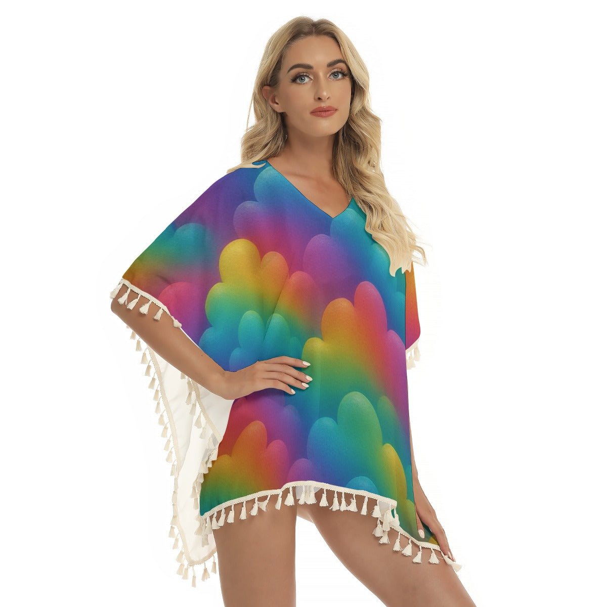 Women's Square Fringed Shawl