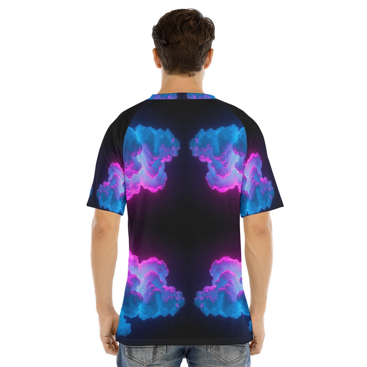 Men's Raglan Sleeve T-shirt With Button Closure