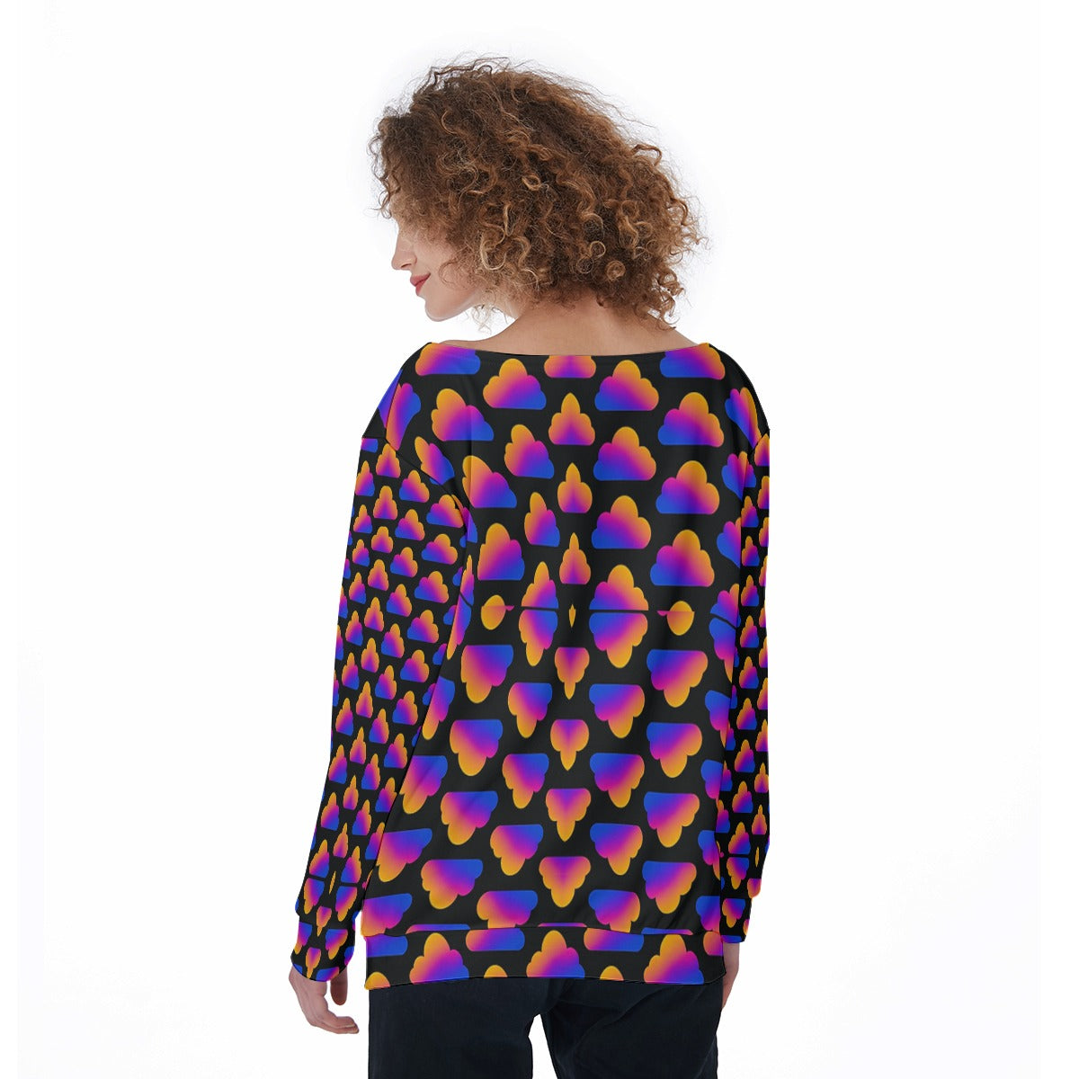 Women's Off-Shoulder Sweatshirt