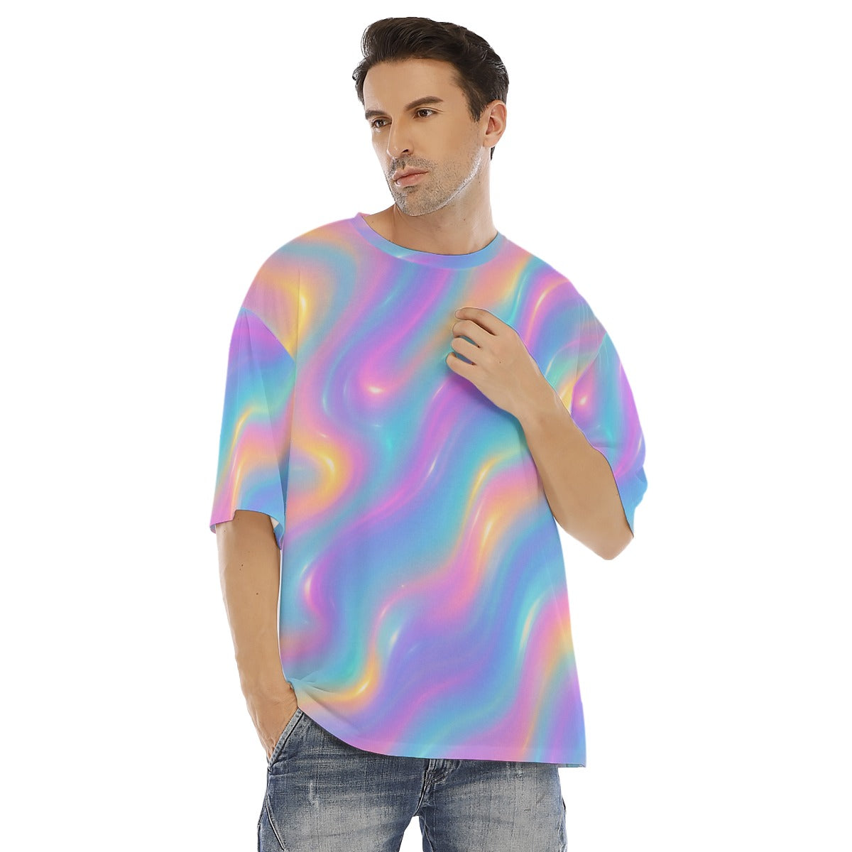 Men's Drop Shoulder T-shirt With Short Sleeve