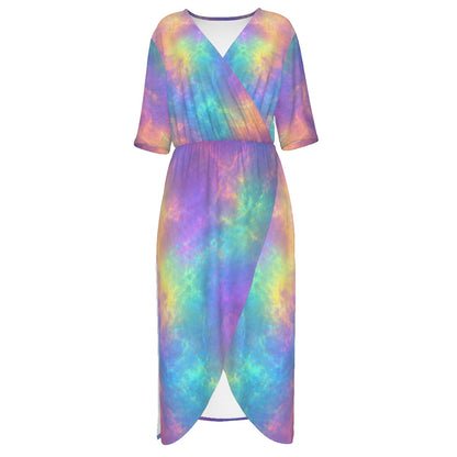 Women's Short Sleeve V-neck Dress