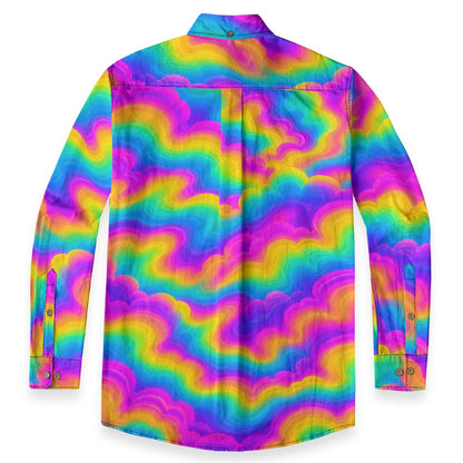 Men's Casual Lapel Long Sleeve Shirt|125GSM Cotton
