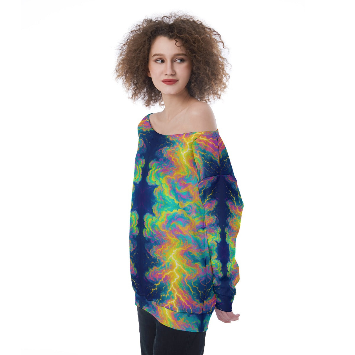 Women's Off-Shoulder Sweatshirt