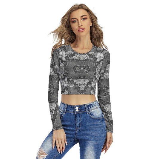 Women's Round Neck Crop Top T-Shirt
