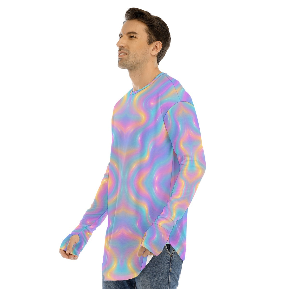 Men's Fingerless Long Sleeve T-shirt