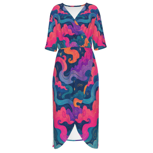 Women's Short Sleeve V-neck Dress by O’Nimbus