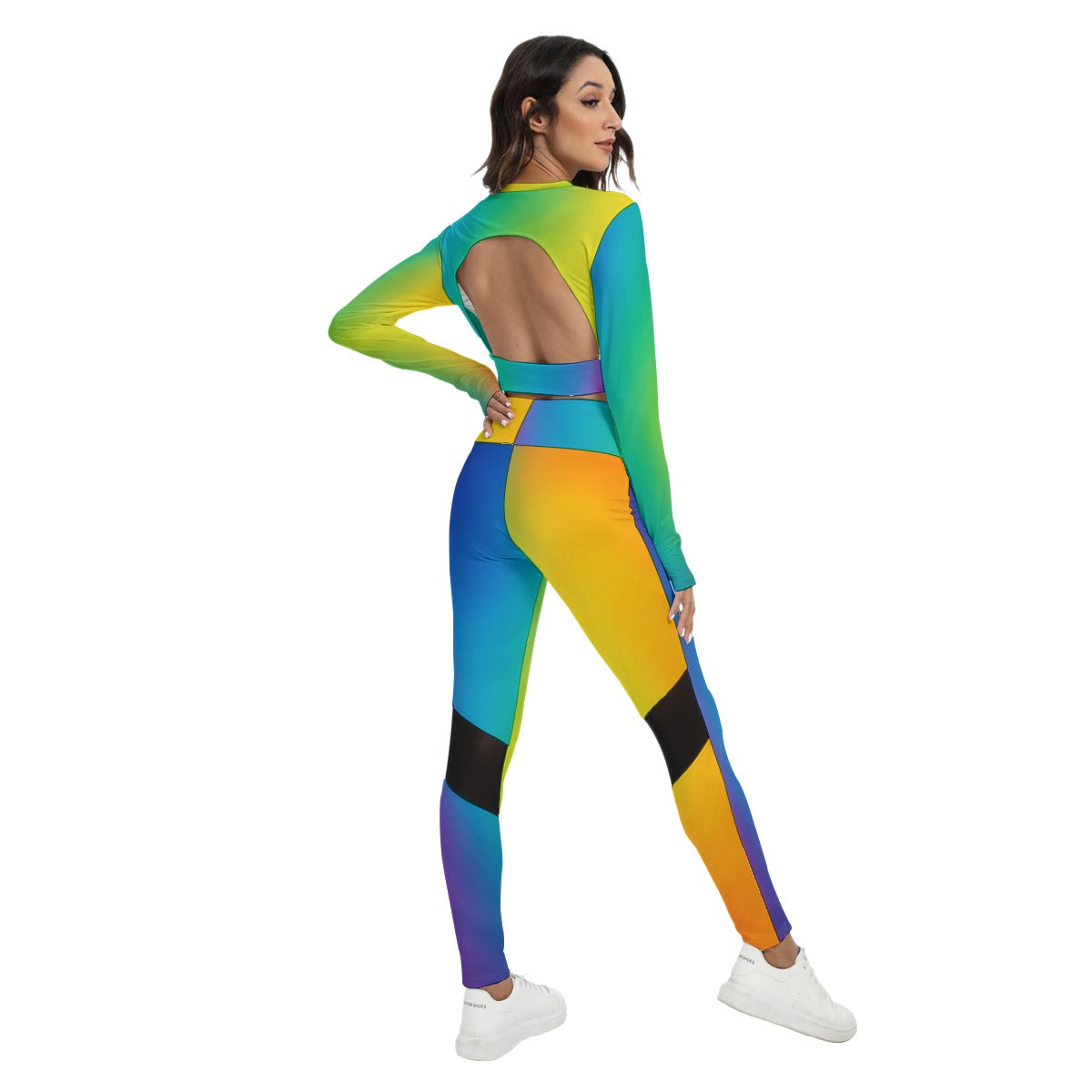 Women's Sport Set With Backless Top And Leggings