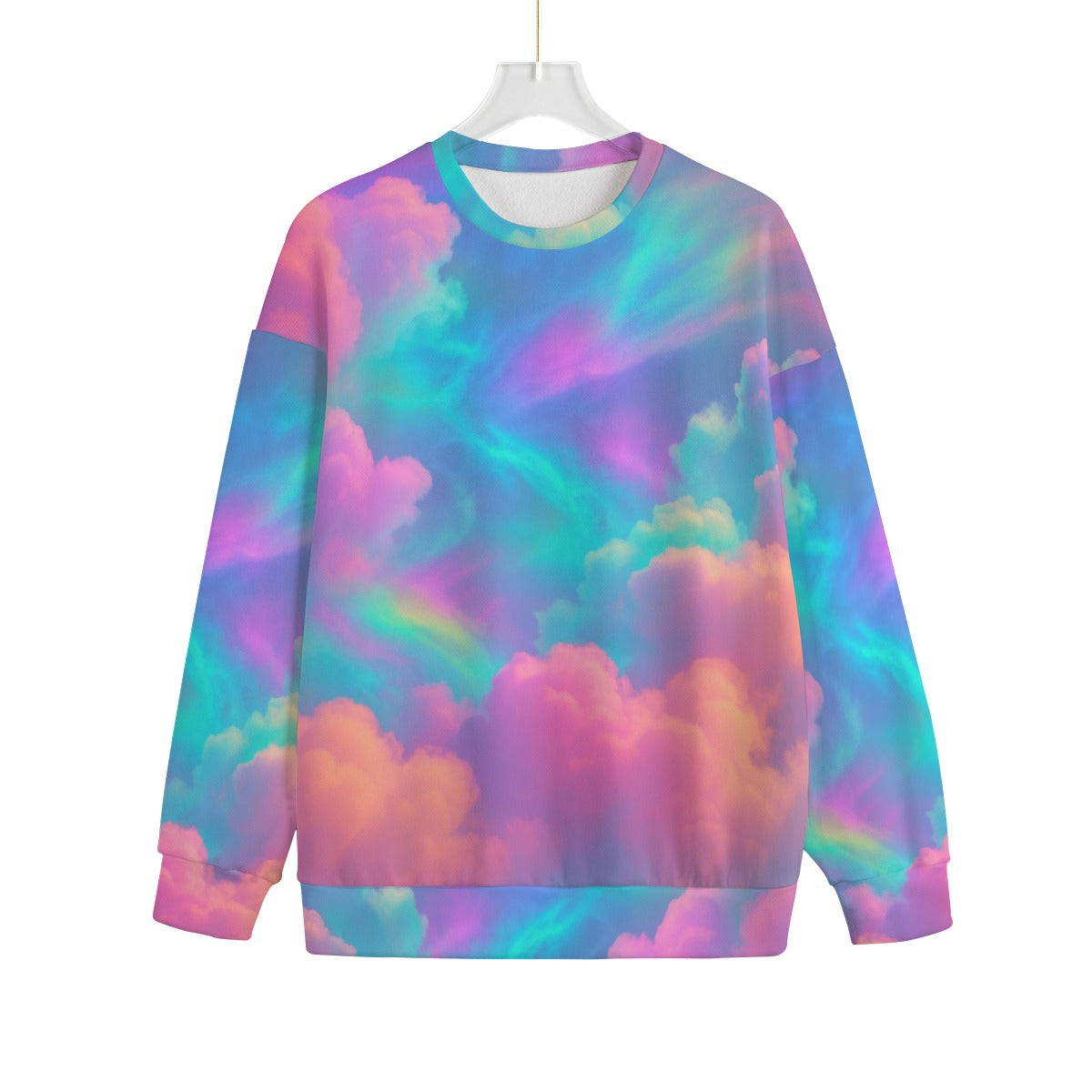 Unisex Drop-shoulder Knitted Fleece Sweater - view 1