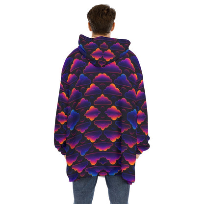 Unisex Sherpa Fleece Hoodie Blanket