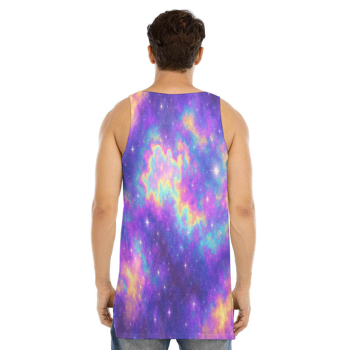 Men's Curved Hem Long Tank Top