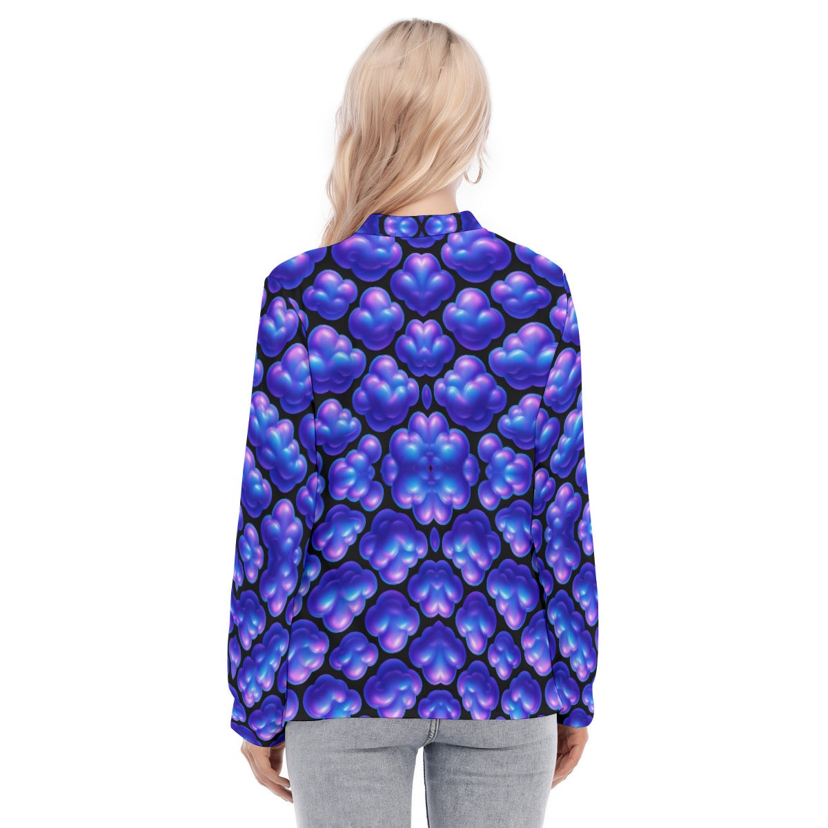 Women's Long Sleeve Blouse With Button Closure