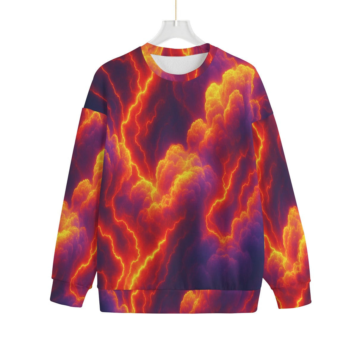 Unisex Drop-shoulder Knitted Fleece Sweater - view 1