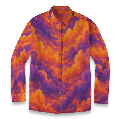 Men's Casual Lapel Long Sleeve Shirt|125GSM Cotton