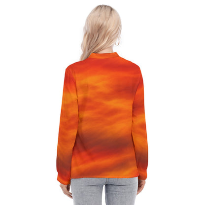 Women's Long Sleeve Blouse With Button Closure
