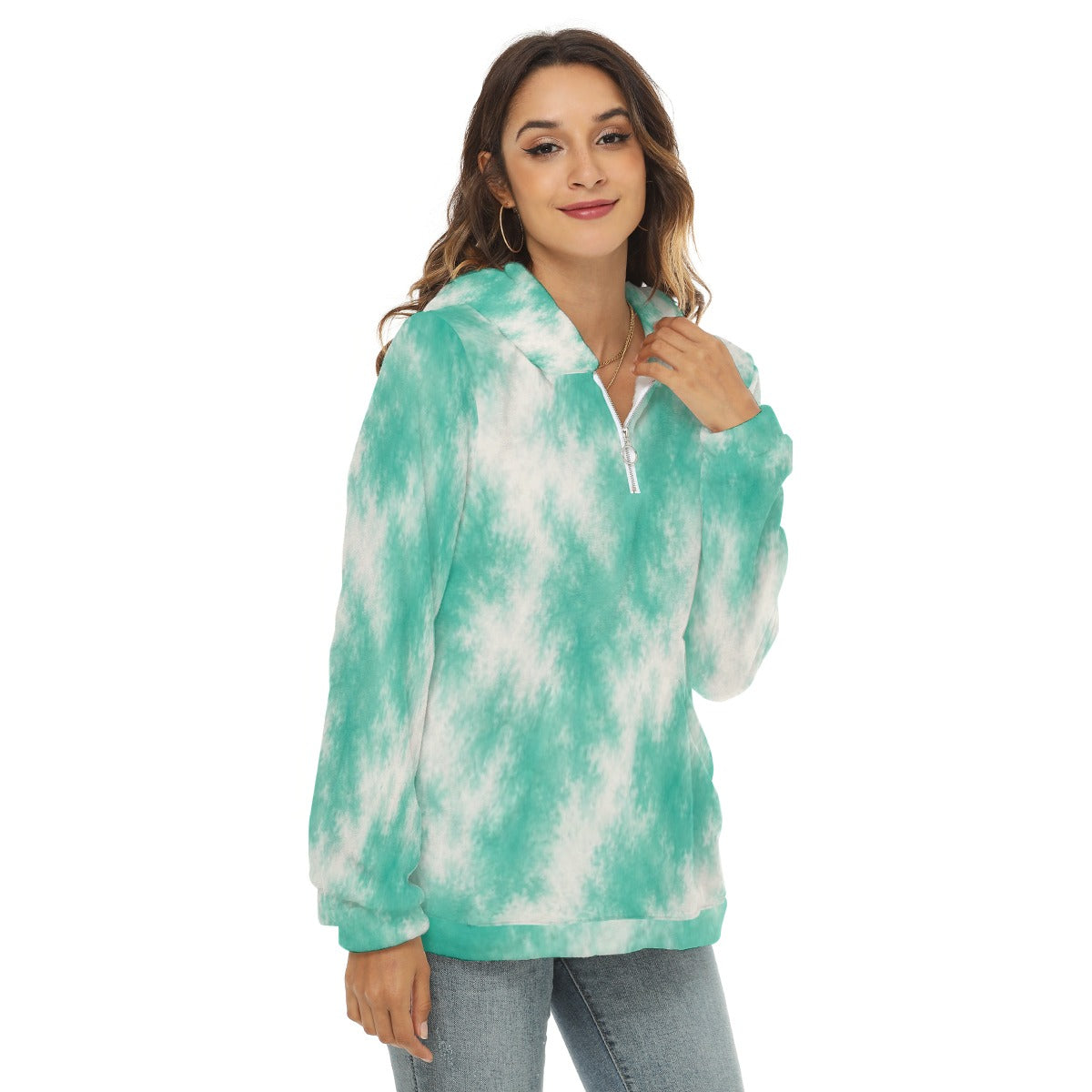 Women’s Borg-Fleece Half-Zip Hoodie - view 2