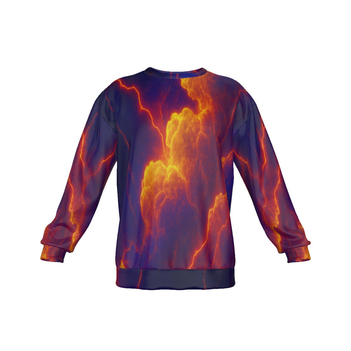 Men's Drop Shoulder Round Neck Long-Sleeved Sweatshirt