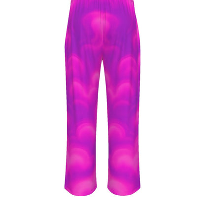 Unisex Knitted Fleece Wide Leg Pants