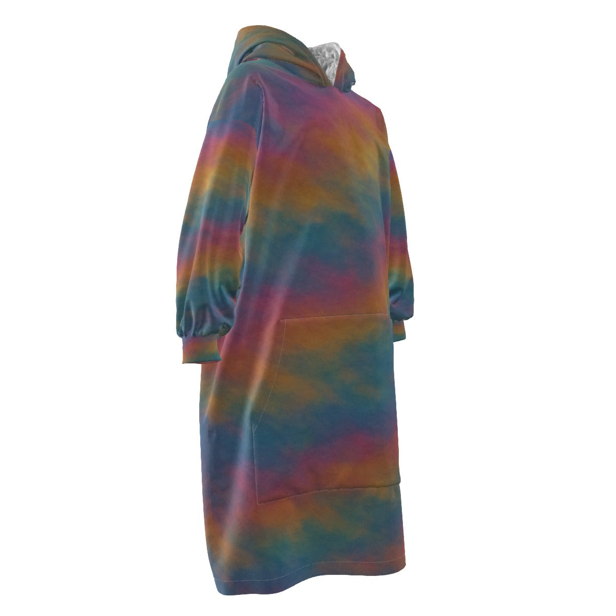 Unisex Kid's Sherpa Fleece Mid-Length Hoodie Blanket