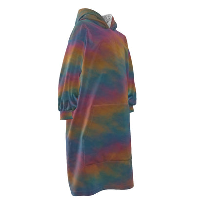 Unisex Kid's Sherpa Fleece Mid-Length Hoodie Blanket