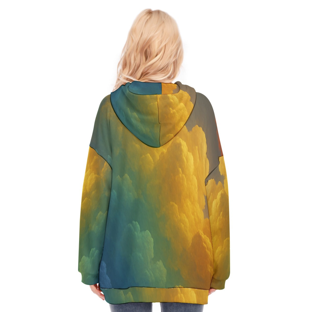 Women's Long Hoodie With Zipper Closure