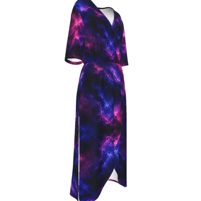 Women's Short Sleeve V-neck Dress