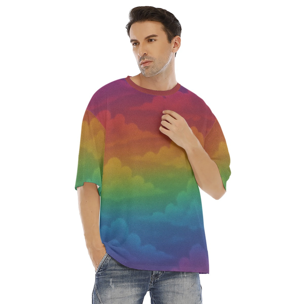 Men's Drop Shoulder T-shirt With Short Sleeve