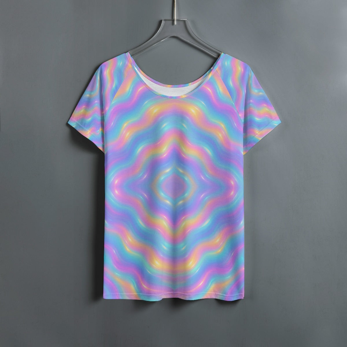 Women's Round Neck T-shirt With Raglan Sleeve