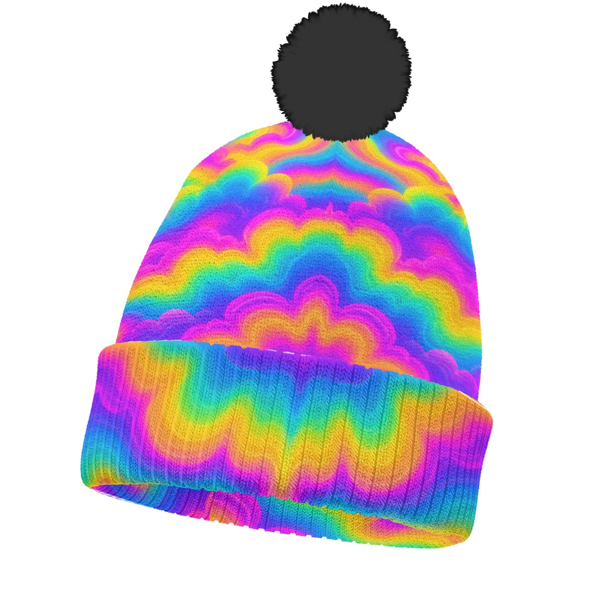 Knitted Hat With Pom-Pom