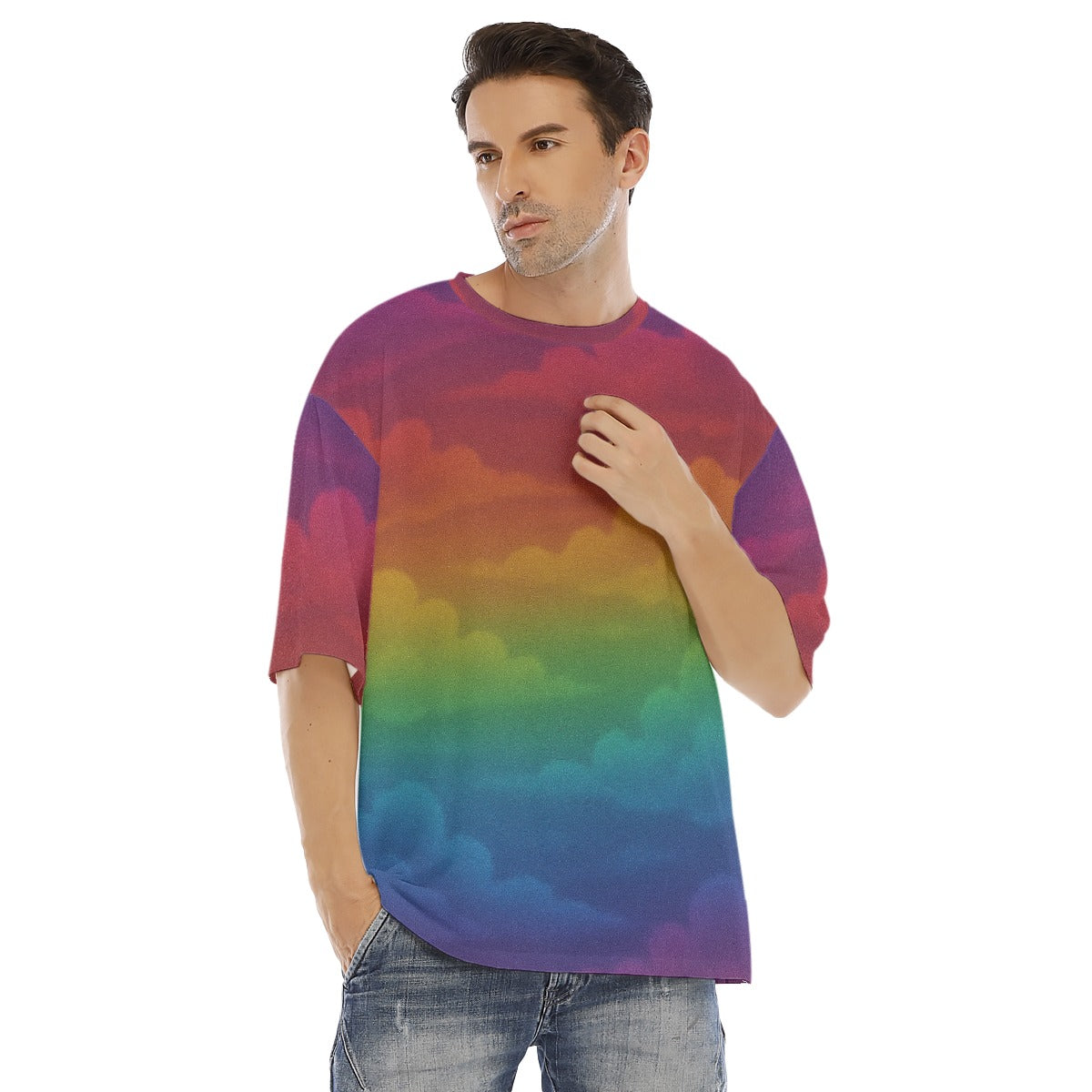 Men's Drop Shoulder T-shirt With Short Sleeve