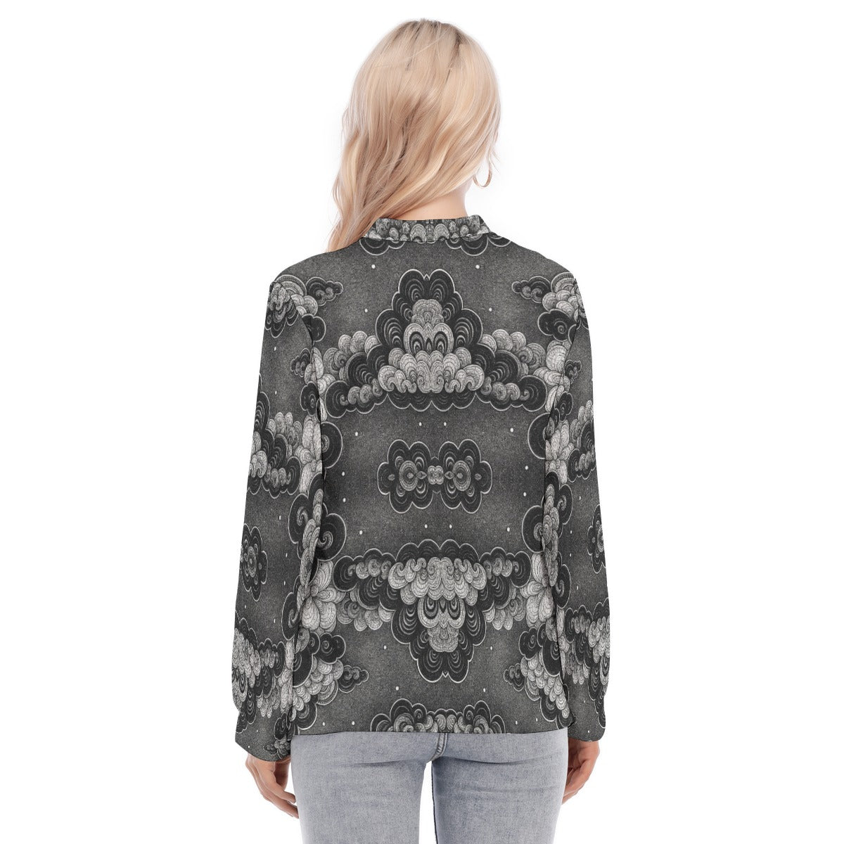 Women's Long Sleeve Blouse With Button Closure