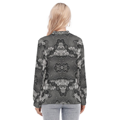 Women's Long Sleeve Blouse With Button Closure