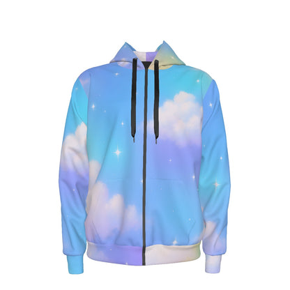 Unisex Zipper Hoodie With Black Lining