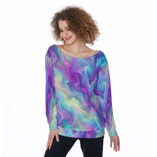 Women's Off-Shoulder Sweatshirt