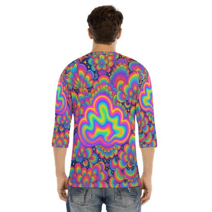 Men's Bracelet Sleeve T-shirt With Button Closure - view 4
