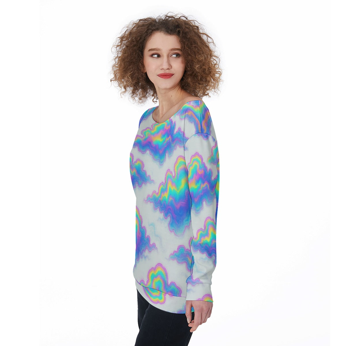 Women's Off-Shoulder Sweatshirt