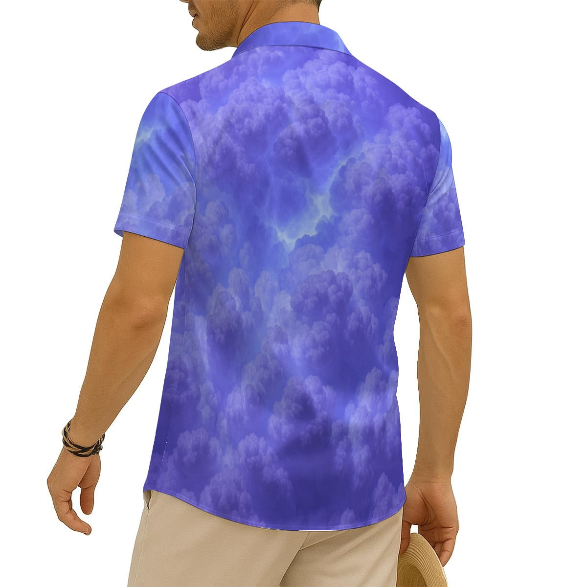 Men's Imitation Silk Short-Sleeved Shirt